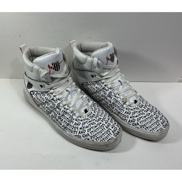 K Swiss Gary Vee GV 004 Men Size 15 Positivity & Optimism White Mid Top shoes - Picture 1 of 7